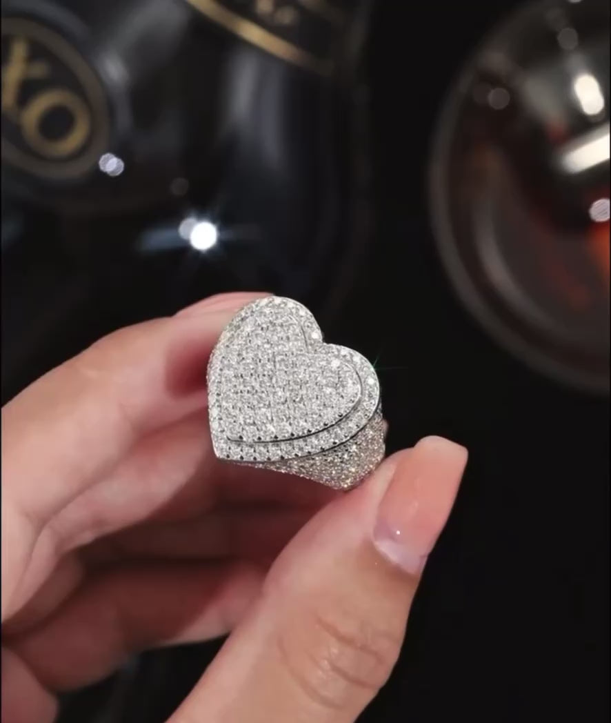 Vvs Moissanite Heart Ring