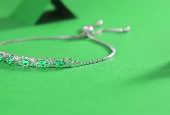 Vvs Moissanite Emerald Bracelet