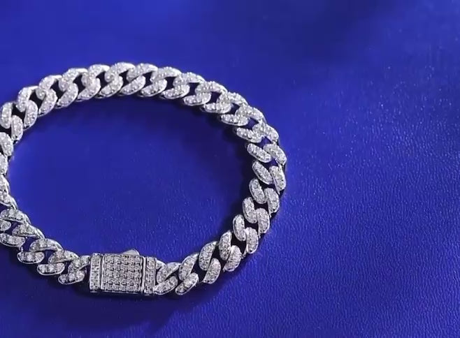 6mm Moissanite Cuban Bracelet
