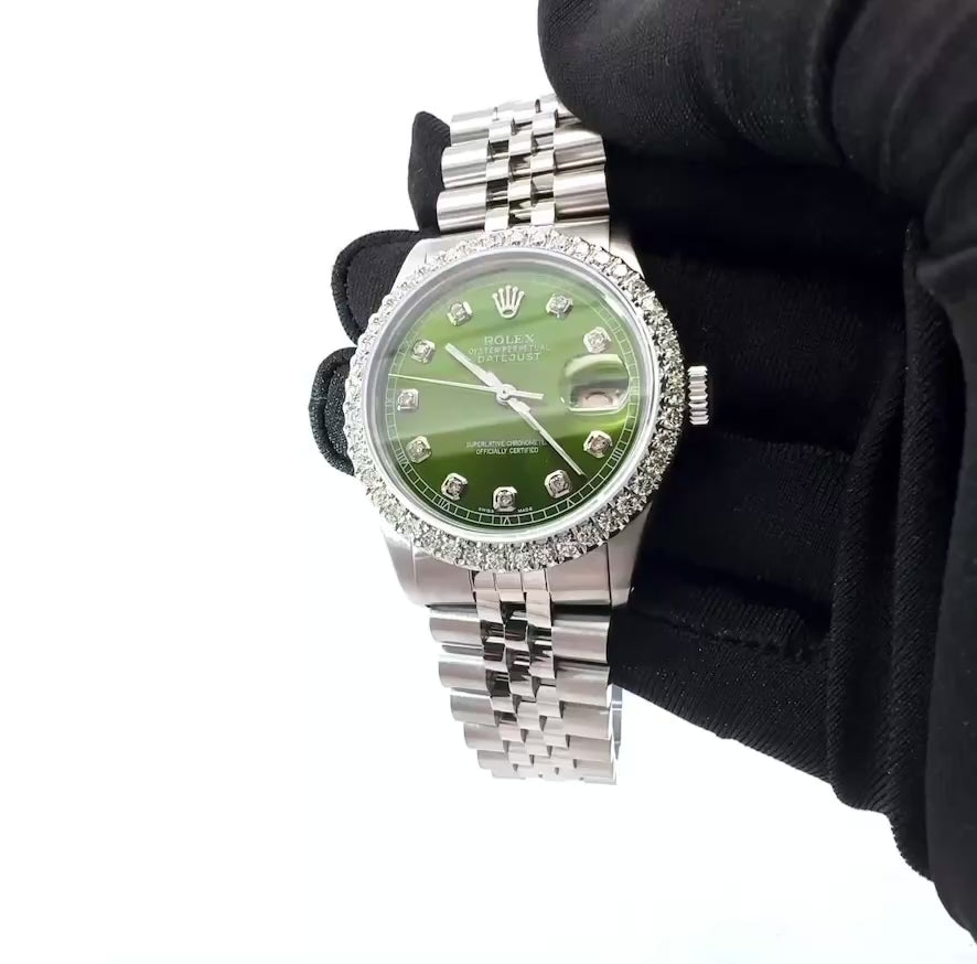 Green Face Rolex Datejust Oyster Band