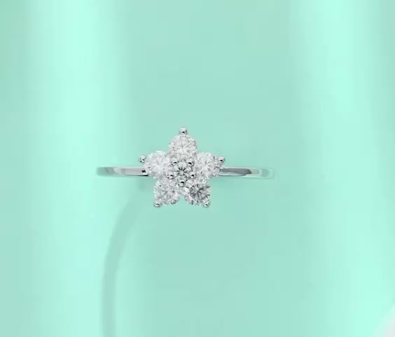 Vvs Moissanite Star Ring